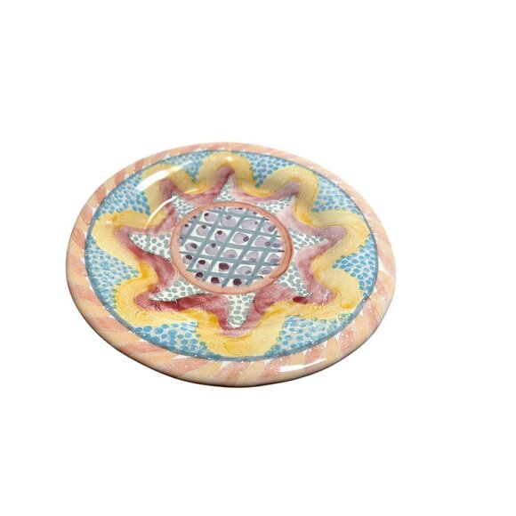 Mackenzie-Childs Victoria & Richard Keukenhof Hand-Painted Ceramic Dinner Plate - Picture 2 of 6